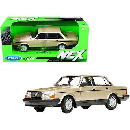 Welly 1-24 Scale Volvo 240 GL NEX Models Diecast Model Car, Metallic Gold 24102gld